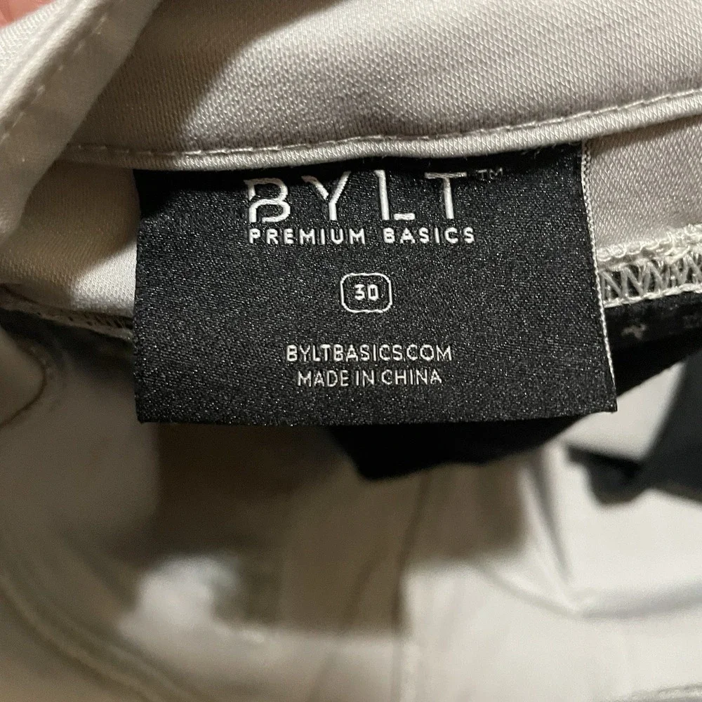 BYLT Premium Basics Everyday Pants Mens 30 X 29 Gray Stretch Performance Golf